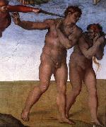 Michelangelo Buonarroti Expulsion from Garden of Eden Spain oil painting reproduction